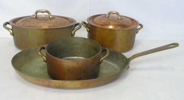 Group of Antique & Vintage Copper Cooking Pots (1 of 6)