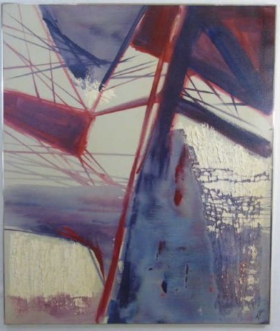 Large Contemporary Modern Dramatic Work on Canvas (1 of 5)