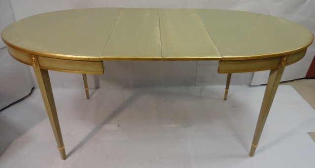 Hollywood Regency Dining Table w/ 2 Leaves (1 of 3)