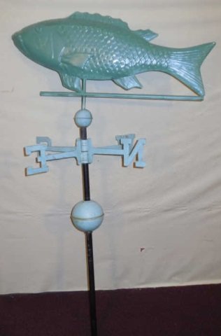 Vintage Painted Metal Fish Weathervane (1 of 3)