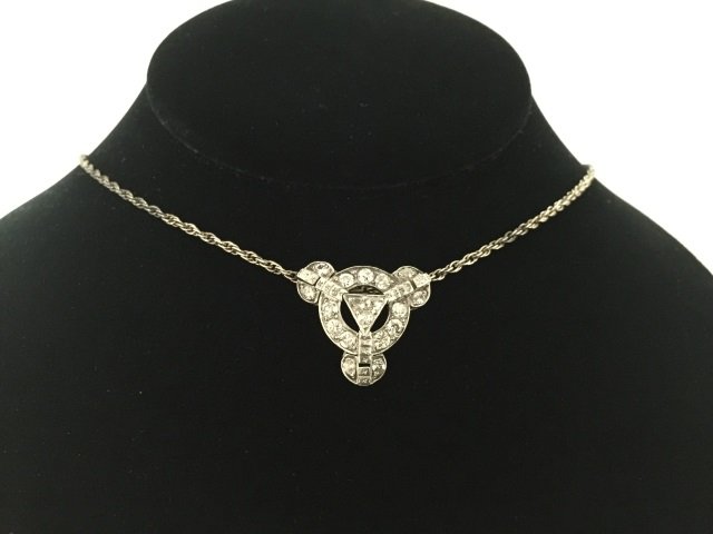 Estate Antique 14kt White Gold 2.83 Carat Necklace (1 of 6)