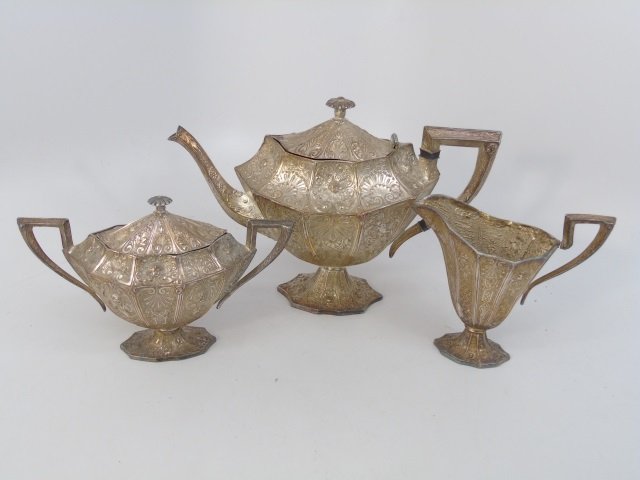 Antique International Silver Repousse Tea Service (1 of 5)