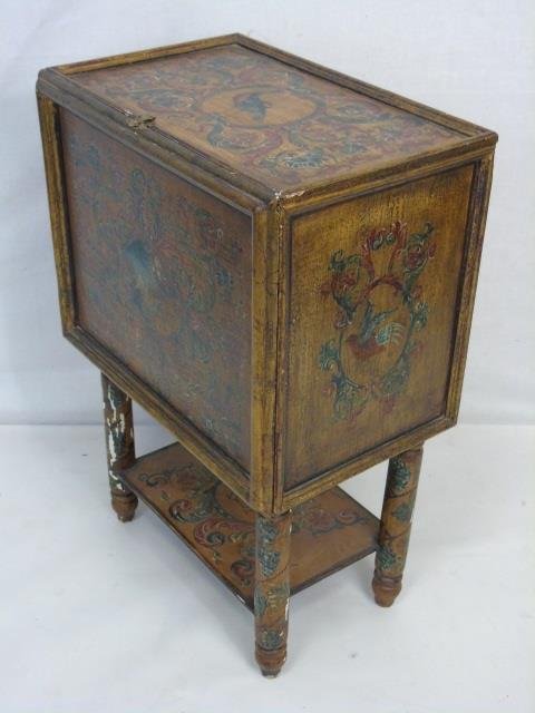 Vintage Hand Painted Jewelry Box on Stand (1 of 6)