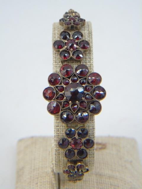 Estate Antique Victorian Bohemian Garnet Bracelet (1 of 4)