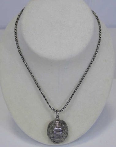 Sterling Silver Turtle Pill Box Locket Necklace (1 of 7)