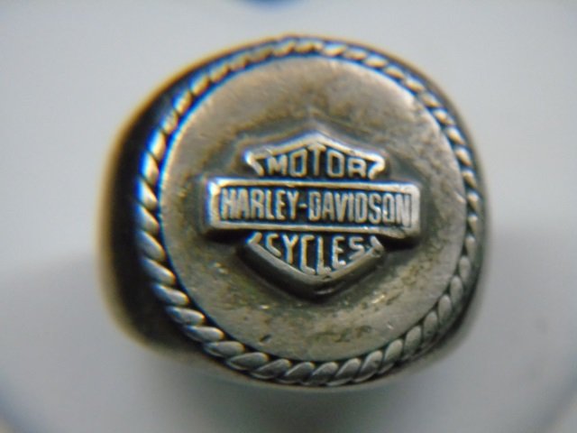 Sterling Silver Harley Davison Ring Size 6 1/2 (1 of 6)