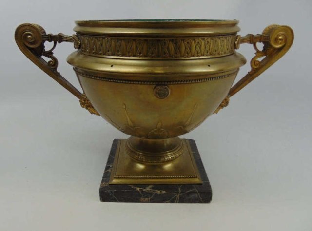 Antique Figural Gilt Bronze Cache Pot / Urn (1 of 4)