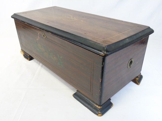 Antique Swiss / German Inlaid Wood Music Box (1 of 8)