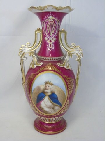 Antique 19th C Old Paris Porcelain Vase w Portrait (1 of 6)