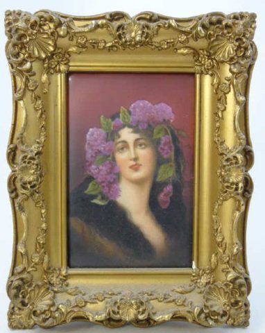 Antique KPM Style Porcelain Portrait Plaque (1 of 3)