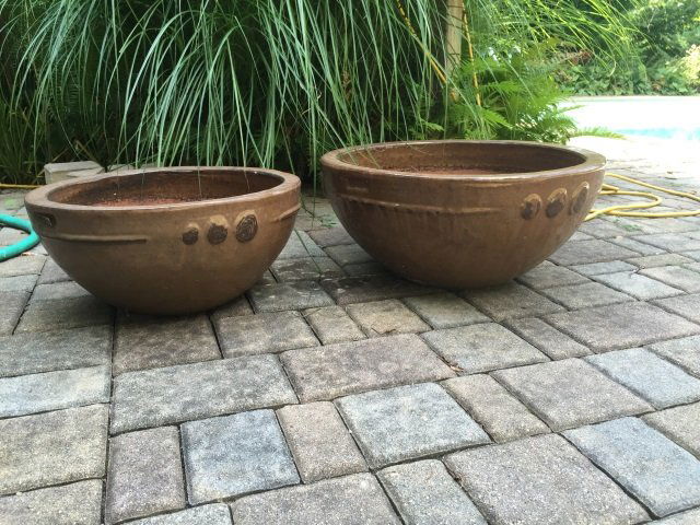 Two Contemporary Glazed Garden Planter Pots (1 of 5)
