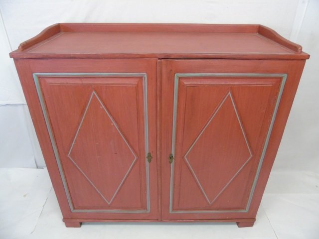 Antique 19th C Scandinavian Painted Cupboard (1 of 5)