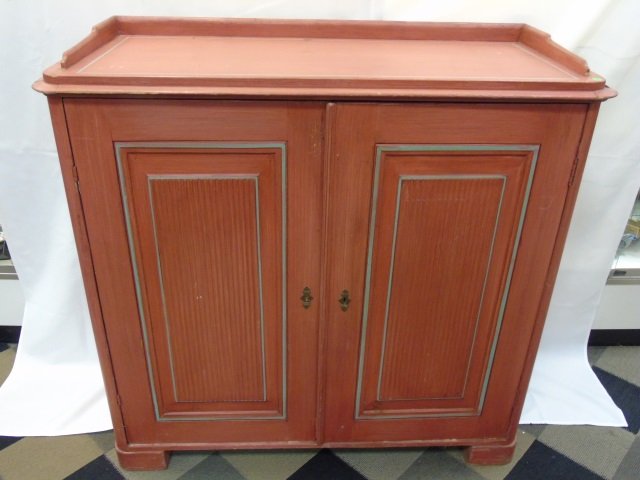 Antique 19th C Scandinavian Painted Cupboard (1 of 3)