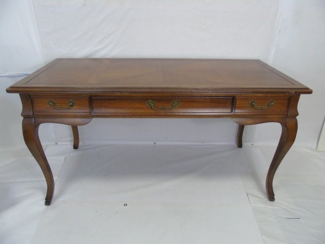 Traditional Style Cabriole Leg 3 Drawer Desk (1 of 3)