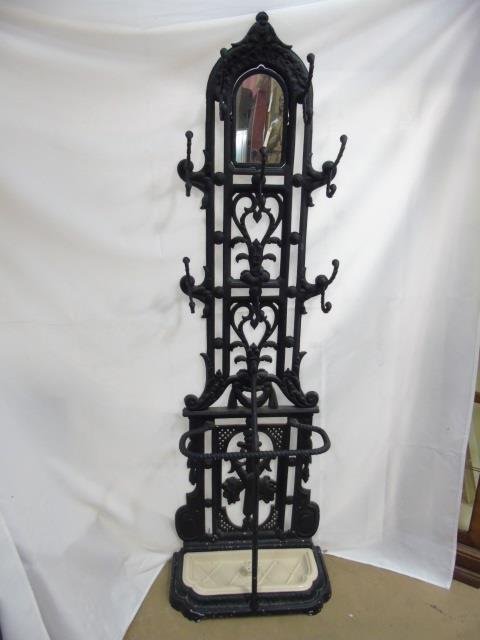 Victorian Style Cast Iron & Porcelain Hall Stand (1 of 5)