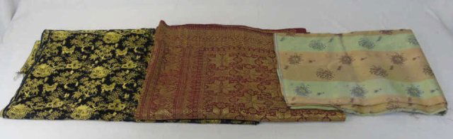 Three Vintage Silk & Fabric Chinese Table Runners (1 of 4)
