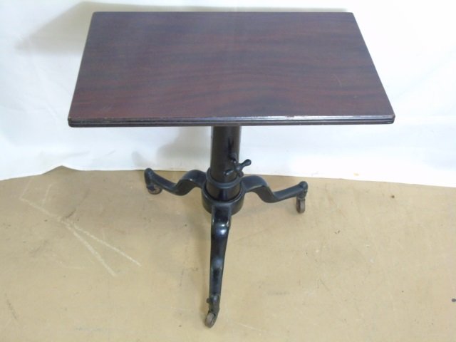 Antique Industrial Adjustable Height End Table (1 of 5)