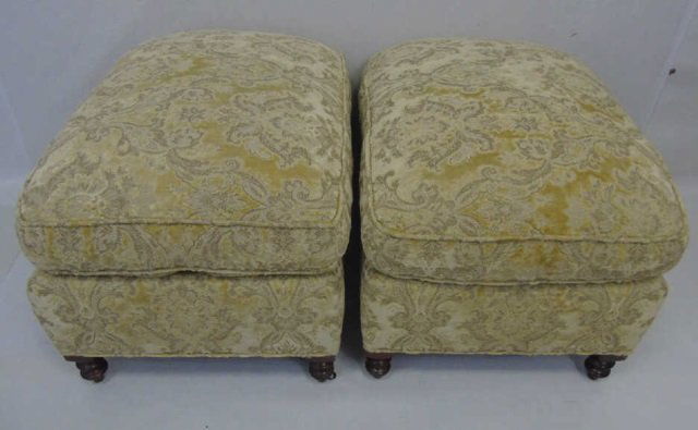 Pair Contemporary Custom Traditional Ottomans (1 of 4)