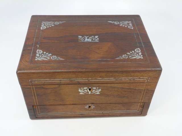 Antique Victorian Writing Desk Box w/ Inlay (1 of 4)