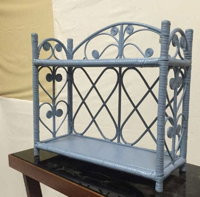 Vintage Rattan Hanging Wall Shelf (1 of 2)