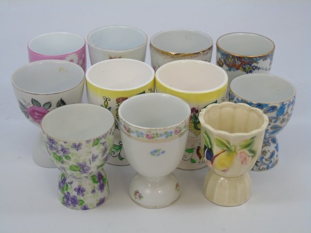 Group of 11 English & French Egg Cups (1 of 6)