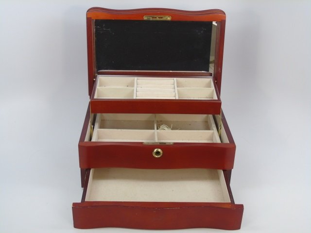 Contemporary Wooden Table Top Jewelry Box (1 of 4)