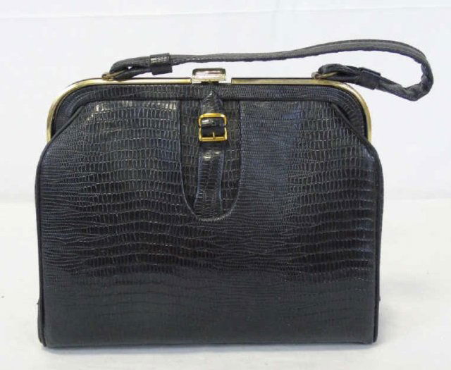 Vintage Black Handbag Purse (1 of 5)