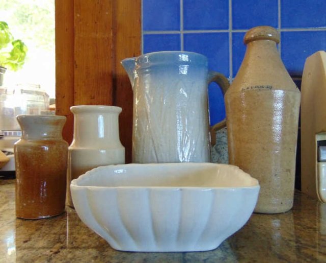 Assorted Antique Stoneware Crocks & Items (1 of 4)