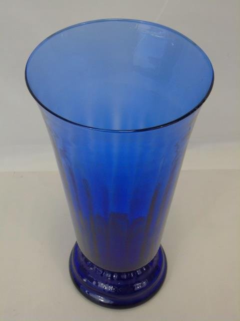 Large Blue Glass Vase (1 of 3)