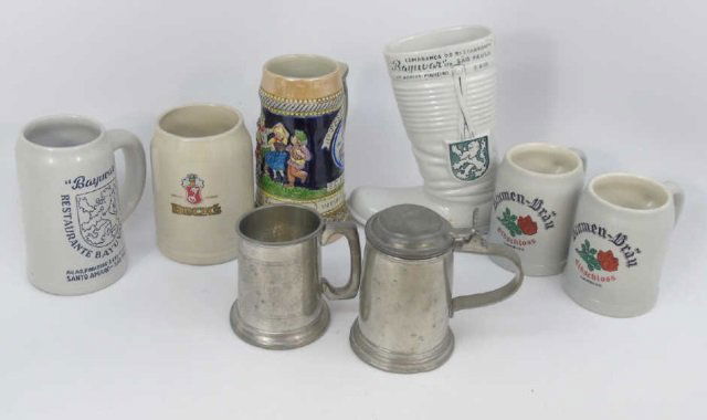 Collection of German Beer Steins, Mugs, Boot (1 of 7)