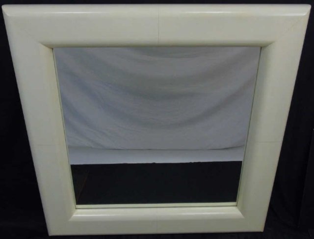 Large Cream Tone Lacquered Ralph Lauren Mirror (1 of 2)