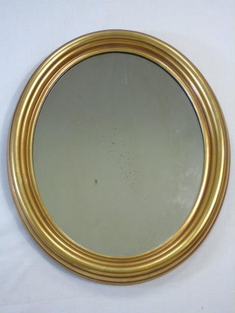 Carved Oval Gold Leaf Framed Mirror (1 of 2)
