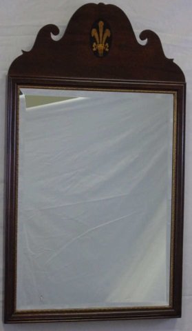 Chippendale Mahogany Mirror w/ Inlay (1 of 3)