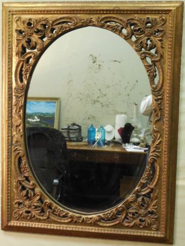 Carved Gilt Wood Framed Mirror (1 of 2)