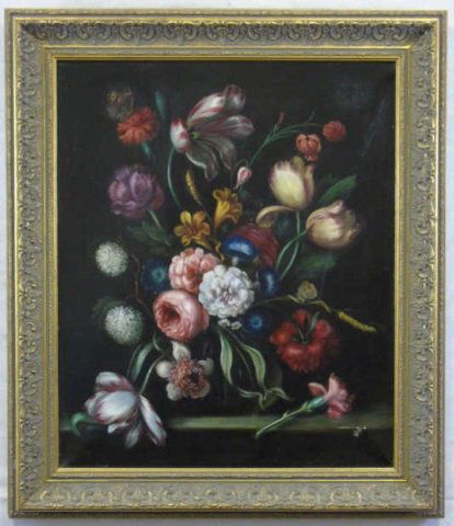 Floral Still Life Oil on Canvas Dutch Master Style (1 of 3)