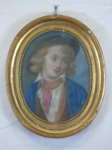 Antique French School Pastel of a Boy (1 of 3)