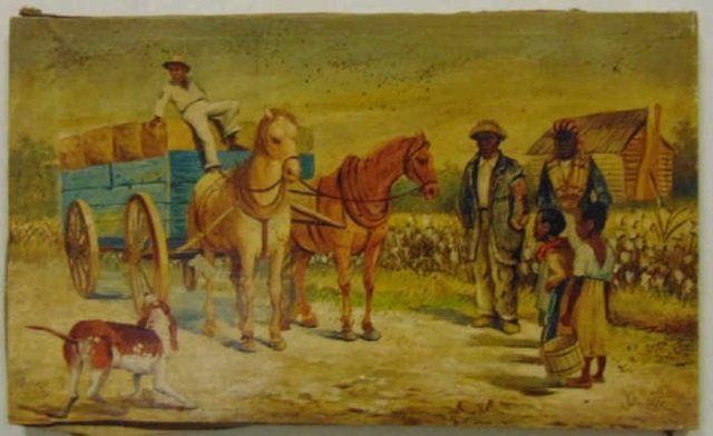 Oil Painting Signed W. A. Walker Southern Farmers (1 of 4)