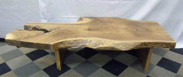 Custom Contemporary Natural Wood Slab Table (1 of 5)