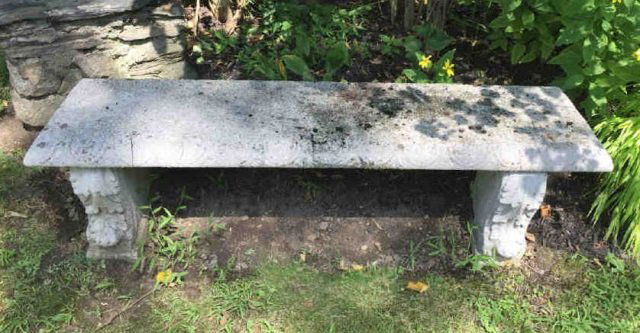 Antique Neo Classical Cast Stone Garden Bench (1 of 4)