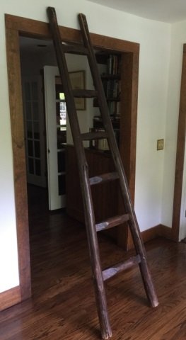 Antique Handmade Hand Carved Wood Ladder (1 of 5)