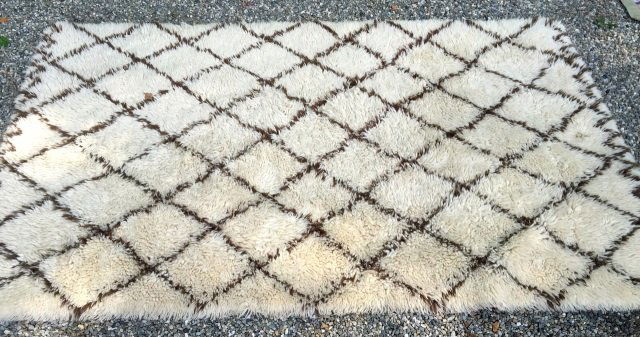 Hand Made Wool Beni Ourain Rug w X Cross Design (1 of 4)