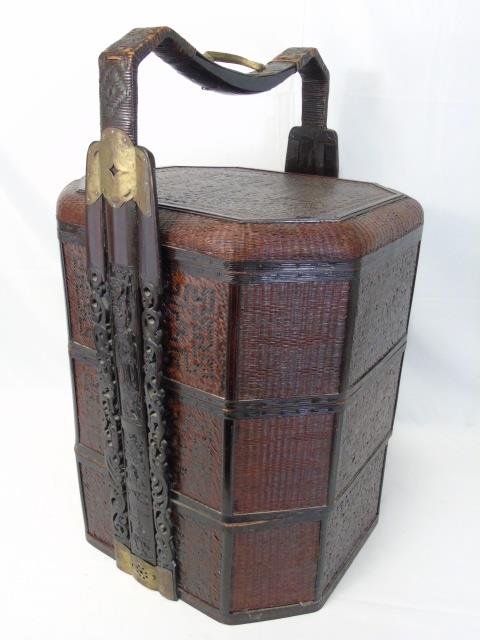 Vintage Asian Stacking Storage Basket (1 of 6)