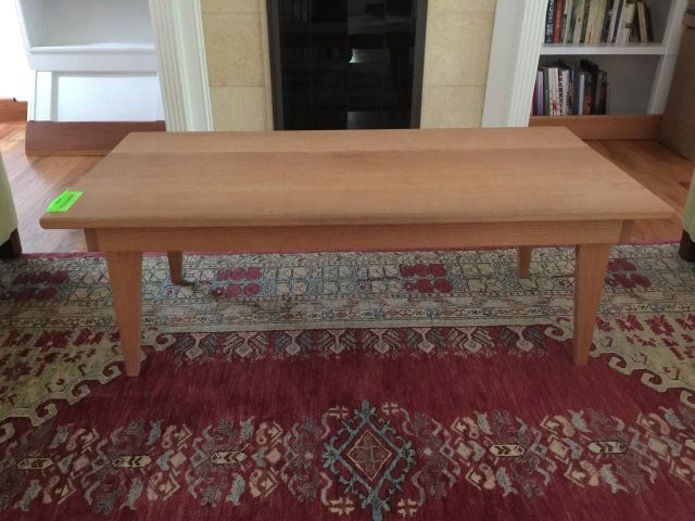 Custom Contemporary Oak Wood Coffee Table (1 of 3)