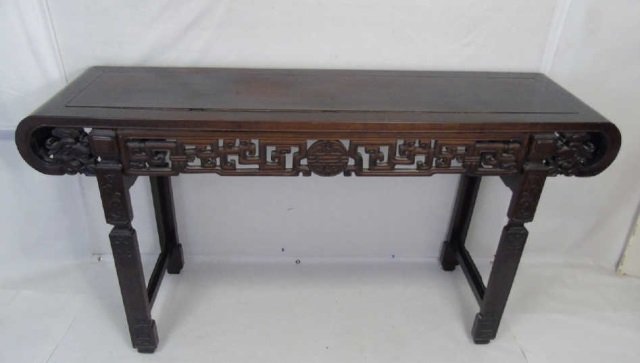 Carved Hardwood Chinese Altar Console Table (1 of 7)