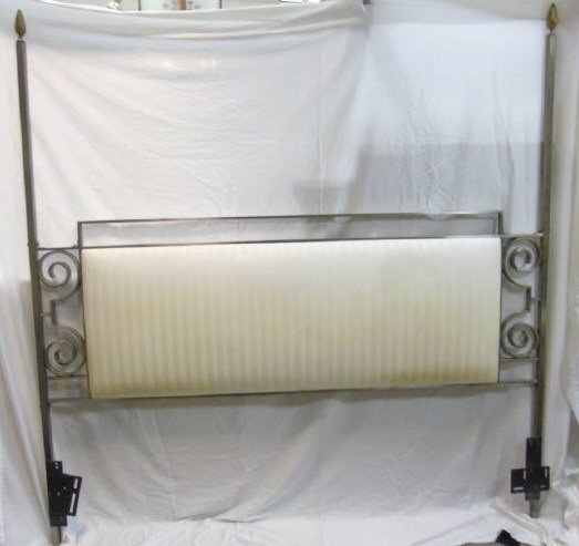 Hollywood Regency Style Two Tone Metal Headboard (1 of 4)