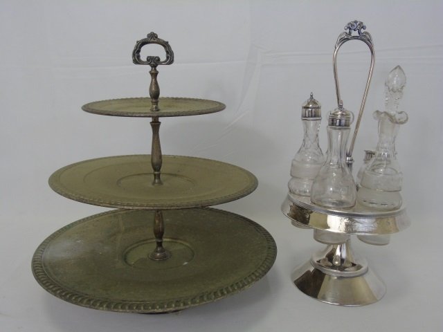 Antique Victorian Silver Cruet & Dessert Caddy (1 of 6)