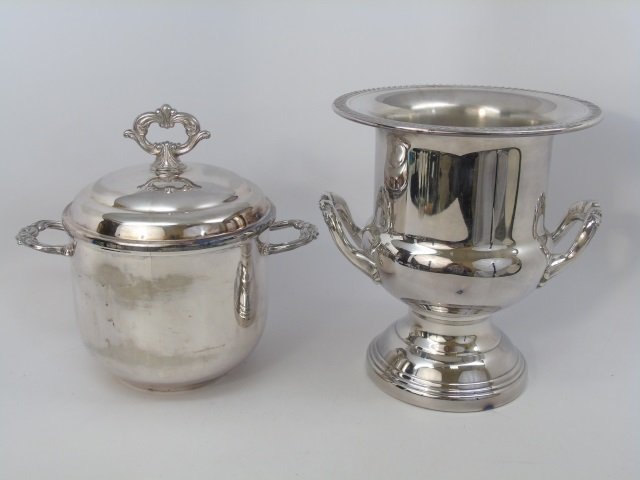Vintage Silver Plate Champagne & Ice Bucket Set (1 of 8)