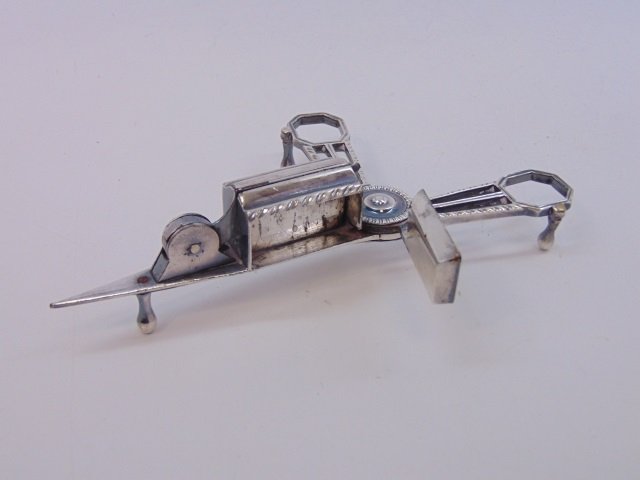 Antique Silver Plate Candle Wick Trim Scissors (1 of 4)