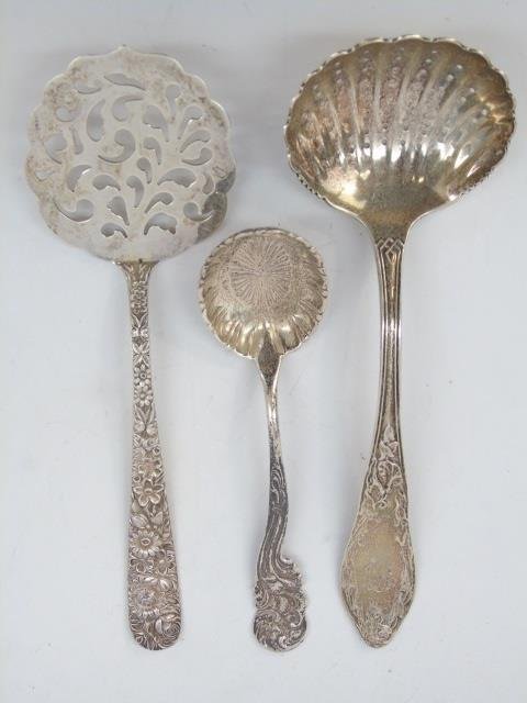 Three Antique Sterling Silver Serving Items (1 of 7)