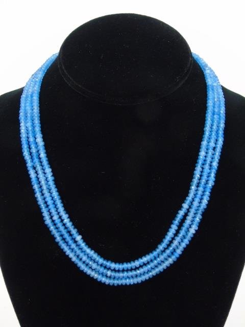 Triple Strand of Faceted Topaz Beaded Necklace (1 of 5)